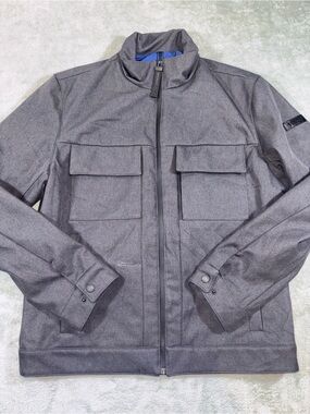 Michael Kors Men's Gray Softshell Utility Field Jacket - Size M